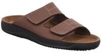 Pantolette ROHDE "Soltau-H", Herren, Gr. 39, braun (dunkelbraun), Nubukleder, Schuhe