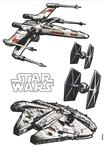 Komar Wandtattoo "Star Wars Spaceships - Gr&ouml;&szlig;e 100 x 70 cm" selbstklebend,