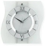 Funkwanduhr AMS "F5909", silber (transparent, silberfarben), Wanduhren, B/H/L:...