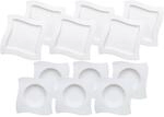 Villeroy & Boch Geschirr-Set "Tafelservice NewWave 12er Set wei&szlig;"