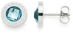 Paar Ohrstecker LEONARDO "Matrix", bunt (edelstahlfarben, hellblau, hellblau),
