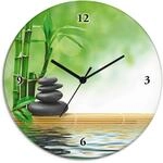 Artland Wanduhr "Spa Konzept Zen Basaltsteine" wahlweise mit Quarz- oder Funkuhrwerk,
