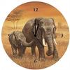 Artland Wanduhr "Elefanten", wahlweise mit Quarz- oder Funkuhrwerk, lautlos ohne