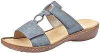 Rieker Pantolette, Keilabsatz, Sommerschuh, Schlappen mit Schmuckring