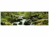 PAPERMOON Fototapete "Soft Water Stream Panorama" Tapeten Gr. B/L: 3,5 m x 1 m,...
