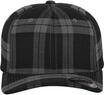 Flex Cap FLEXFIT "Flexfit Unisex Flexfit Tartan Plaid", Gr. S/M, schwarz, grau, 64%