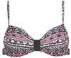 Bügel-Bikini LASCANA Gr. 38, Cup E, bunt (schwarz, bunt) Damen Bikini-Sets...