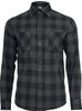 T-Shirt URBAN CLASSICS "Urban Classics Herren Checked Flanell Shirt" Gr. L, schwarz