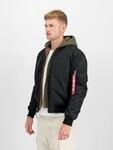 Bomberjacke ALPHA INDUSTRIES "MA-1 VF Vintage Fit 59", Herren, Gr. S, schwarz, Web,