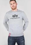 Sweatshirt ALPHA INDUSTRIES "Basic Sweater", Herren, Gr. XXL, grau (grau heather),
