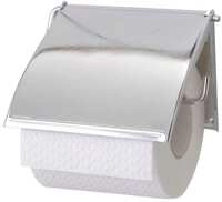WENKO Toilettenpapierhalter "Cover" Chrom, mit geschlossener Form