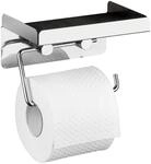 WENKO Toilettenpapierhalter 2in1 Kombination