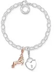 Charm-Armband THOMAS SABO "Classic Klein" Gr. 19,5, silber (silberfarben),