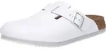 Pantolette BIRKENSTOCK "Boston SL", Damen, Gr. 42, wei&szlig;, Obermaterial: 100%