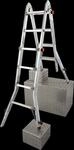 KRAUSE Gelenkleiter "TeleVario" Alu, 4x4 Sprossen, Arbeitsh&ouml;he ca. 498 cm