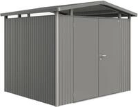 Biohort Ger&auml;tehaus "PANORAMA Gr. P3 quarzgrau-metallic mit Doppelt&uuml;r" aus Metall