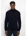 Rollkragenpullover OLYMP "OLYMP Casual Strick, Rollkragen", Herren, Gr. S, blau
