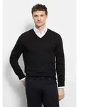 Strickpullover OLYMP "OLYMP Casual Strick", Herren, Gr. S, graphit, 100% Schurwolle,