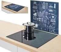 Zeller Present Herdblende-/Abdeckplatte "Lovely Kitchen" Silikonf&uuml;&szlig;en
