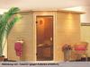 KARIBU Sauna ""Leona" mit bronzierter Tür naturbelassen" Saunen beige