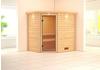 KARIBU Sauna "Mia (Fronteinstieg)" Saunen inklusive Ofenschutzgitter und Tür...
