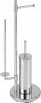 WENKO WC-Garnitur "Universalo" aus Edelstahl integrierter Toilettenpapierhalter und