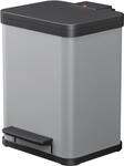Hailo M&uuml;lleimer "&Ouml;ko duo Plus M" 2 Beh&auml;lter 18 l, Stahlblech o. Edelstahl,