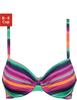 Bügel-Bikini-Top LASCANA "Rainbow" Gr. 36, Cup B, bunt (bunt, gestreift) Damen