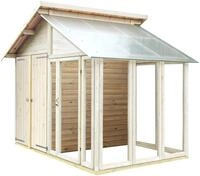 PLUS Gartenhaus Abstellraum / Gew&auml;chshaus 6,6 m&sup2;, praktisch, unbehandeltes...