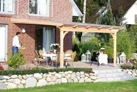 Skanholz Terrassendach "Ravenna" 434 cm Breite, verschiedene Tiefen