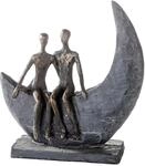 Casablanca by Gilde Dekofigur "Skulptur Moon" Dekoobjekt, H&ouml;he 24 cm, P&auml;rchen, mit