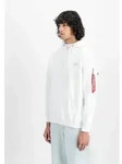 Hoodie ALPHA INDUSTRIES "Backprint Hoodie", Herren, Gr. S, wei&szlig;, Obermaterial: 80%