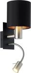 EGLO Wandleuchte "PASTERI Wandlampe - Stahl - E27;LED - 1X40W;1X3,8W - IP20", nickel,
