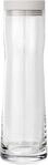 Wasserkaraffe BLOMUS "SPLASH", grau (hellgrau), H:29,5cm &Oslash;:9cm, Edelstahl, Glas,