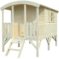 Spielhaus PALMAKO "Huck 3,3 m&sup2;", beige (natur), Spielh&auml;user, KinderB:198cm H:225cm