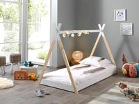 Vipack Kinderbett "Tipi, mit Querstange in Zelt-Optik, Kiefer massiv" inkl.