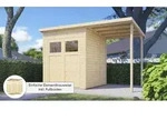 Gartenhaus KONIFERA "Amrum 2", beige (naturbelassen), Fu&szlig;boden im Gartenhaus, ohne