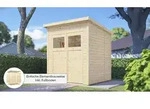 Gartenhaus KONIFERA "Amrum 2", beige (naturbelassen), Fu&szlig;boden im Gartenhaus, ohne