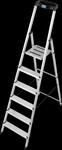 KRAUSE Stehleiter "Safety" Aluminium, 1x6 Stufen, Arbeitsh&ouml;he ca. 325 cm