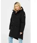 Winterjacke DERBE "Festholm", Damen, Gr. 40, schwarz (schwarz, caramel),