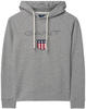 Sweatshirt GANT "GANT SHIELD SWEAT HOODIE" Gr. L (40), grau (grau, meliert)...