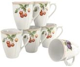 CreaTable Becher "Kaffeebecher Flora Orchard" Tassen Set, 6-teilig