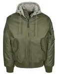 Anorak BRANDIT "Brandit Herren Hooded MA1 Bomber Jacket", Herren, Gr. S, olive, grau,