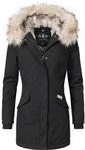 Navahoo Wintermantel "Cristal" stylischer Damen Winterparka mit Kunstfell-Kapuze