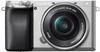 SONY Systemkamera "Alpha 6100 Kit mit SELP1650" Fotokameras silberfarben