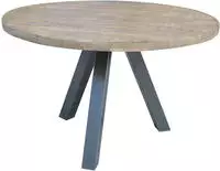 SIT Esstisch "Hanoi rund aus Mangoholz 120 cm Massivholz Vintage Industrial"