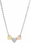 Herzkette FOSSIL "Schmuck Geschenk Edelstahl Halskette VINTAGE MOTFIS", gold