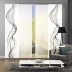 HOME WOHNIDEEN Schiebegardine "ALBERTA" Klettband 4 Stk. tlg. HxB: 245x60,