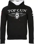 Kapuzenpullover TOP GUN "Defender TG20191012", Herren, Gr. 50 (M), schwarz,
