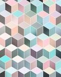 Komar Vliestapete "Digitaldruck Vlies - Cubes Pastel - Gr&ouml;&szlig;e 200 x 250 cm" bedruckt